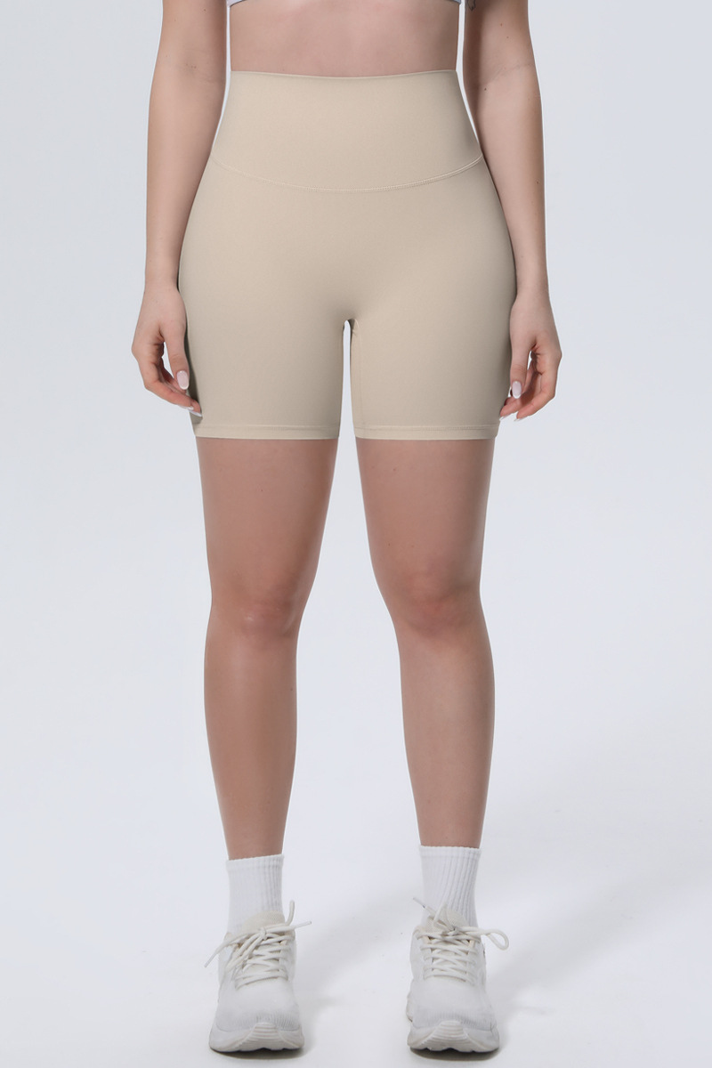 Women's Athletic High-Waisted Solid Yoga Shorts