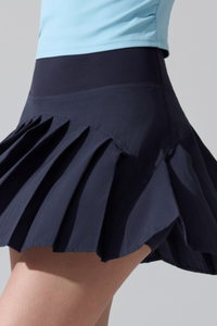 Women's Sport High-Waisted Pleated Tennis Skirt with Pockets