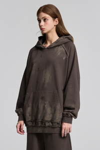 Women's  Fall  Heavyweight Oversized Vintage Washed Hoodie