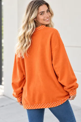 Women's Fall Letter Appliqué Embroidery Mockneck Sweatshirt