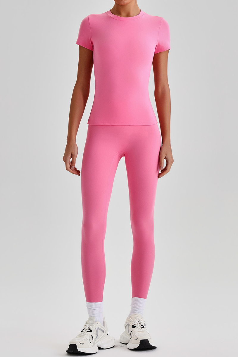 Women's Bare Feel  High Stretch T-shirt & Yoga Leggings Set