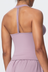 Women’s V-Neck Halter Open-Back Sports Tank