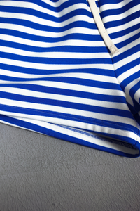 Women's Fall Fleece Stripe Color Block Drawstring Shorts
