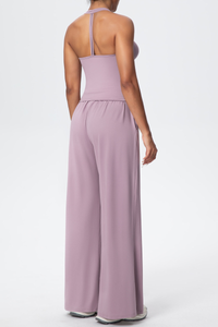 Women’s Set: Halterneck Tank Top & Wide-Leg Pants