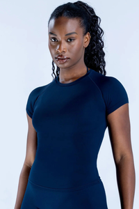 Women's Crew Neck Slim Fit Short Sleeve Workout T-shirt