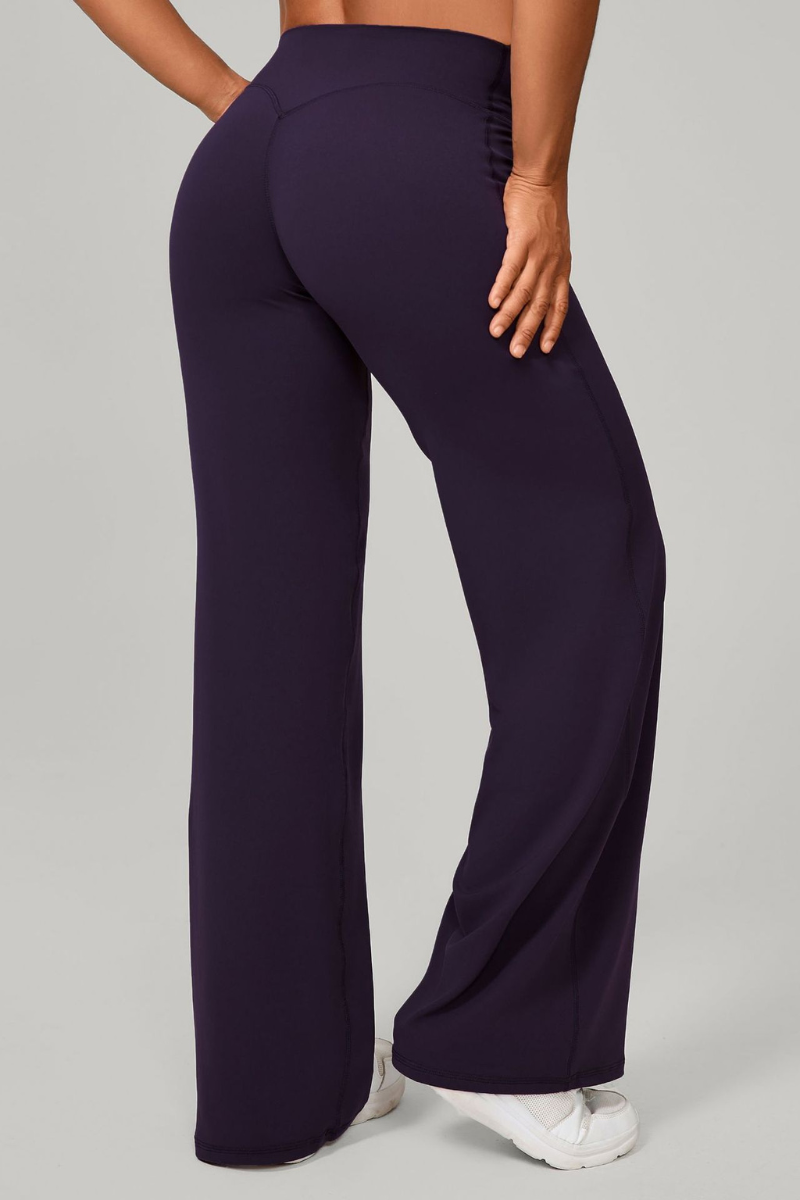 Women's Mid-High Waist Straight-Leg Pants