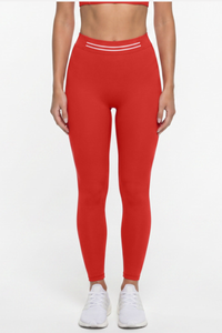 Women's High Waist Contrast Stripe Butt Lifting Yoga Leggings