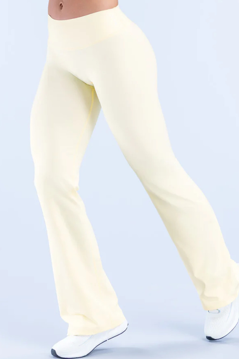 Women's Nude‑Feel Butt-Lifting Seam Yoga Flare Pants