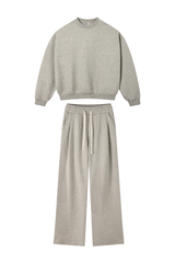 Women's Heavyweight Heathered Sweatshirt And Sweatpants Set