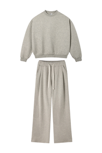Women's Heavyweight Heathered Sweatshirt And Sweatpants Set