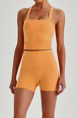Women's High Impact Compression Tank Top&High Rise Short Set