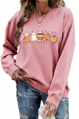 Women's Fall Halloween Graphic Soft Relaxed Sweatshirt