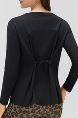 Women's Lightweight Back-Tie Convertible Long-Sleeve Top