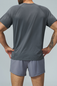 Men's Raglan Sleeve Quick Dry Sports Short Sleeve T-Shirt