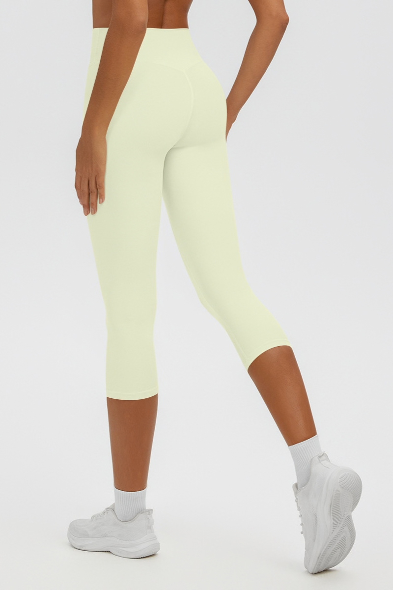 Women's Athletic Brushed High Waist Capri Yoga Leggings