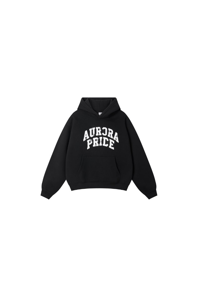 Men's Fleece Vintage Campus Applique Embroidered Hoodie