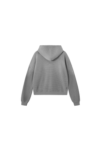 Women's Streetwear Washed Paint Splatter Waffle Hoodie