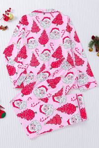 Women's Christmas Tree Printed Christmas Pajama Set