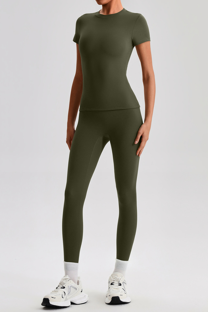 Women's Bare Feel  High Stretch T-shirt & Yoga Leggings Set