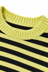 Women's Fall/Winter Knit Striped Knit Color Block Sweater