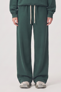 Unisex Fall Drawstring Side Pocket Wide Leg Sweatpants