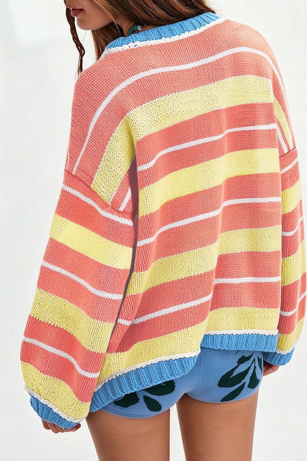 Women's Loungewear Sweet Striped Color Block Knit Sweater
