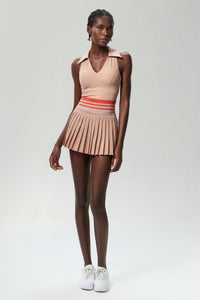 Sports & Fitness V-neck quick-drying tennis skirt two-piece set