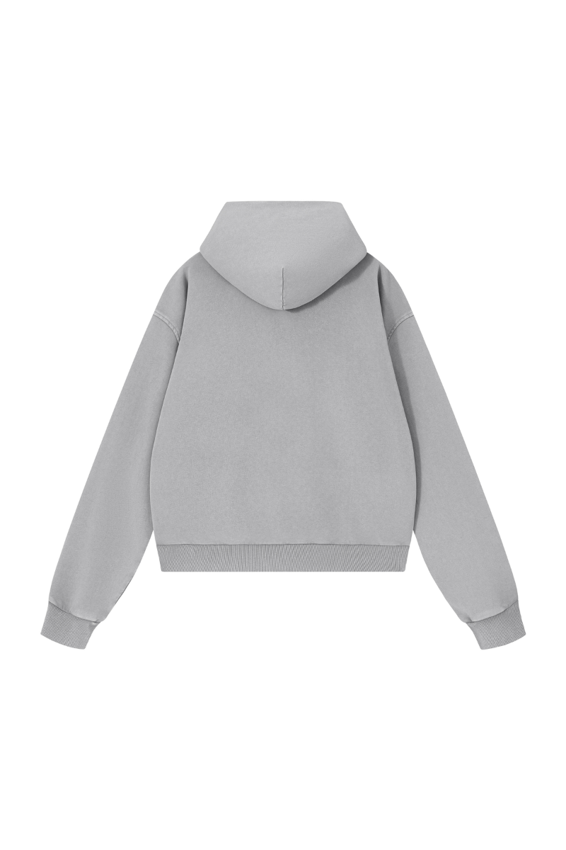 Unisex Fall Washed Vintage Boxy  Comfort Color Hooded Jacket