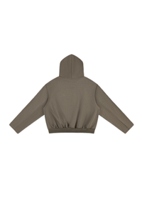 Men's Fall Boxy Cropped Kangaroo Pocket Drop-Shoulder Hoodie