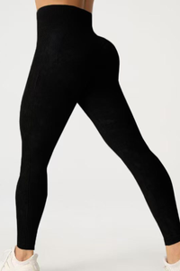 Women's Seamless Pleated Slim Yoga Leggings