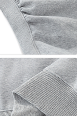 Women's Fall Boxy V Neck Drop Shoulder Rib Cuffs Sweatshirt