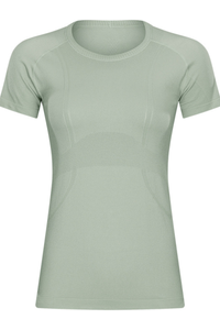 Women Seamless Round Neck Short Sleeve Sport T-Shirt