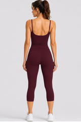 Women's U-Back Tank Top & Capri Leggings Yoga 2-Piece Sets