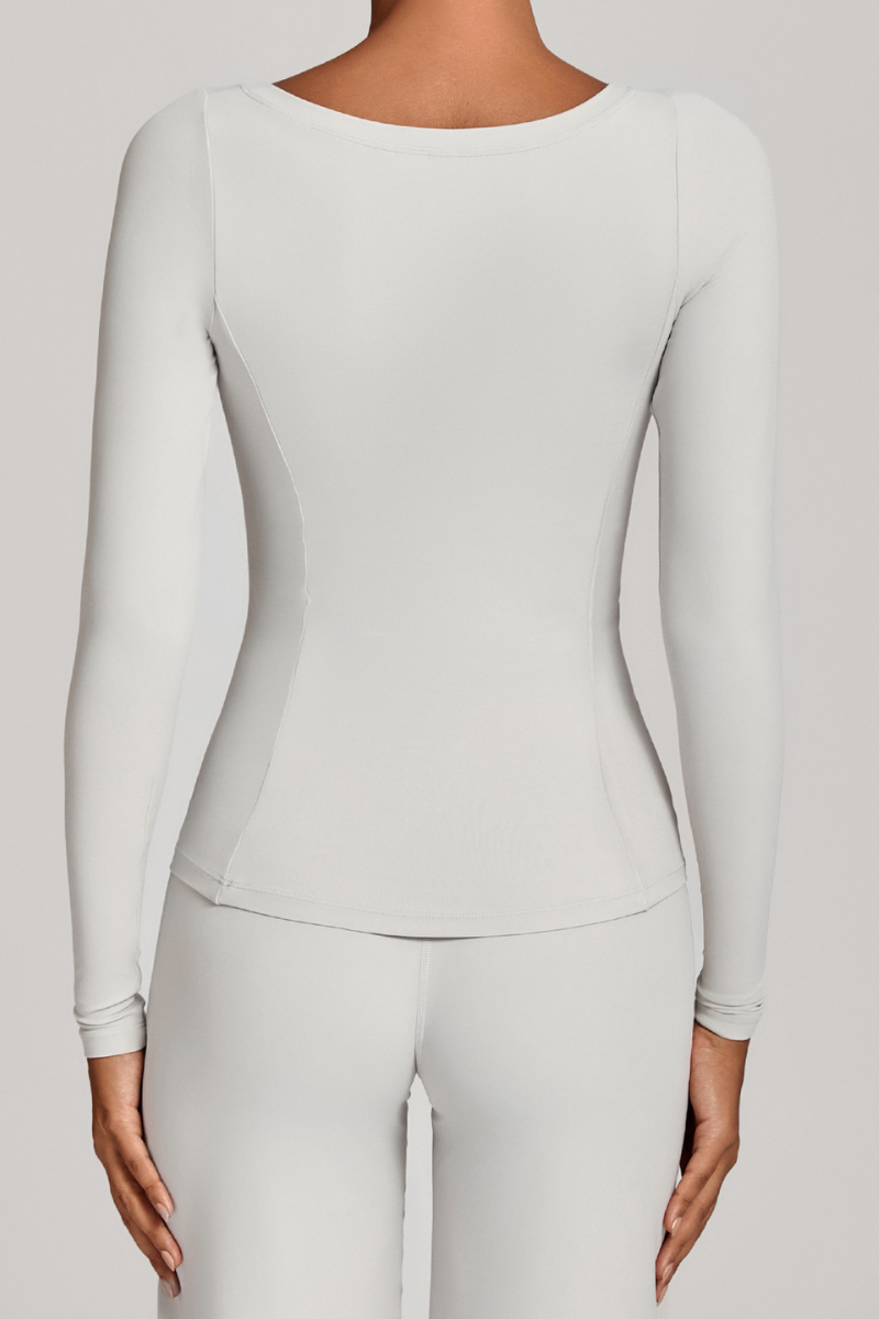 V-neck sport long-sleeved garment