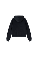 Women's Fall Vintage Washed Waffle Full Zip Up Hooded Jacket