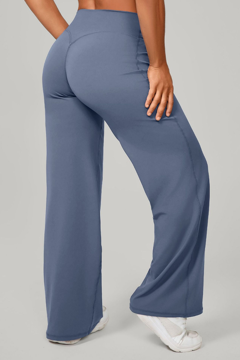 Women's Mid-High Waist Straight-Leg Pants