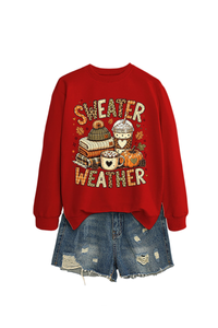 Women's Fall Christmas Cute Pumpkin Letter Print Pullover