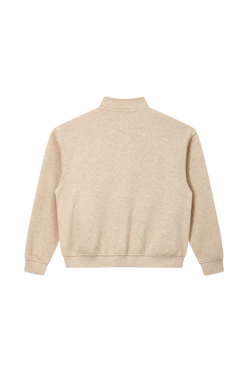 Unisex Fall 1/4 Zip Raglan Sleeve Mock Neck Sweatshirt