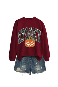 Women's Fall Pumpkin Polka Dot Halloween Multi‑Color Pullover