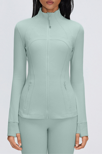 Women's Fall Stand Collar Slim Fit Breathable Sports Jacket