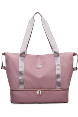 Large Capacity Bottom Zippered Compartment Handle Bag
