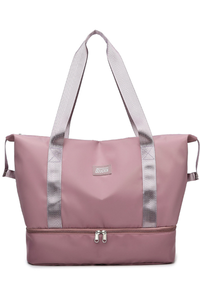 Large Capacity Bottom Zippered Compartment Handle Bag