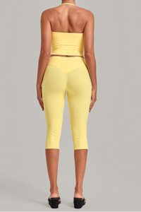 Women’s Halter Tank & Capri Leggings 2-Piece Yoga Set