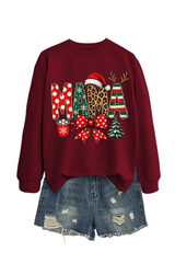 Women's Winter/Fall Christmas Santa Multi-color Pullover