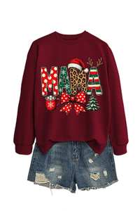 Women's Winter/Fall Christmas Santa Multi-color Pullover