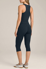 Women's Brushed Racerback Tank Top And Capri Yoga Set