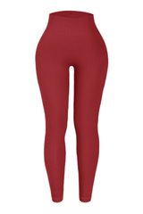 Women High-Waist Ribbed High-Waist Leggings