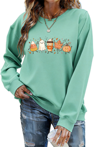 Women's Fall Halloween Graphic Soft Relaxed Sweatshirt