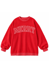 Women's Fall Letter Appliqué Embroidery Mockneck Sweatshirt