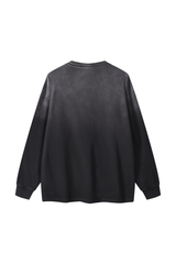 Unisex Fall 100% Cotton Washed  Loose Drop Shoulder Pullover